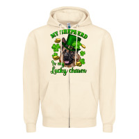 Sandshell st.patrick's day my shepherd is my lucky charm Zipper Hoodie - RanaPortraitStore