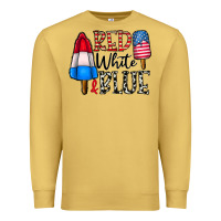 Antique Gold red white blue Premium Sweatshirt - CowhideDigitalArt