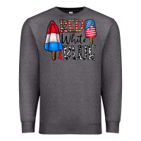 Charcoal Heather red white blue Premium Sweatshirt - CowhideDigitalArt
