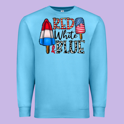 Red White Blue Premium Sweatshirt Designed By Cowhidedigitalart