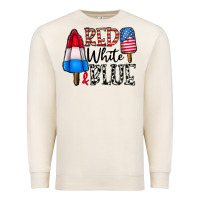 Sandshell red white blue Premium Sweatshirt - CowhideDigitalArt