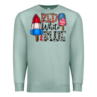 Seafoam red white blue Premium Sweatshirt - CowhideDigitalArt