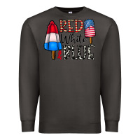 Smoke red white blue Premium Sweatshirt - CowhideDigitalArt