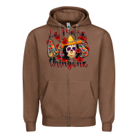 Chestnut la mama mas chingona Zipper Hoodie - Zillion Design Studio