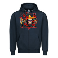 Navy la mama mas chingona Zipper Hoodie - Zillion Design Studio