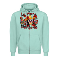 Seafoam la mama mas chingona Zipper Hoodie - Zillion Design Studio