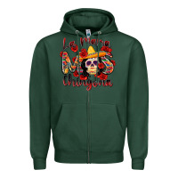 Sports Green la mama mas chingona Zipper Hoodie - Zillion Design Studio
