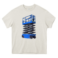 Cream scissor lift Heavy Core Tee - LillyAllenDesigns