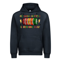 Navy social battery Urban Hoodie - MaliasSmallBusiness