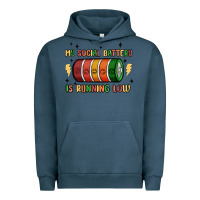 Pigment Midnight Navy social battery Urban Hoodie - MaliasSmallBusiness