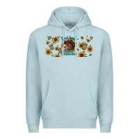 Blue Mist dead inside but caffeinated momlife Premium Hoodie - Jasminsmagicworld