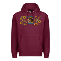 Burgundy dead inside but caffeinated momlife Premium Hoodie - Jasminsmagicworld