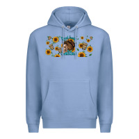 Colony Blue dead inside but caffeinated momlife Premium Hoodie - Jasminsmagicworld