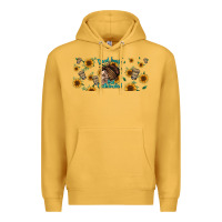 Mustard dead inside but caffeinated momlife Premium Hoodie - Jasminsmagicworld