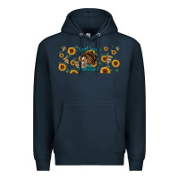 Navy dead inside but caffeinated momlife Premium Hoodie - Jasminsmagicworld