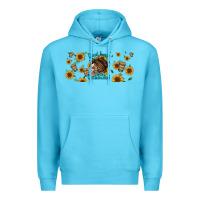 Ocean Blue dead inside but caffeinated momlife Premium Hoodie - Jasminsmagicworld