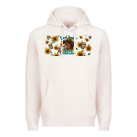 Pale Pink dead inside but caffeinated momlife Premium Hoodie - Jasminsmagicworld