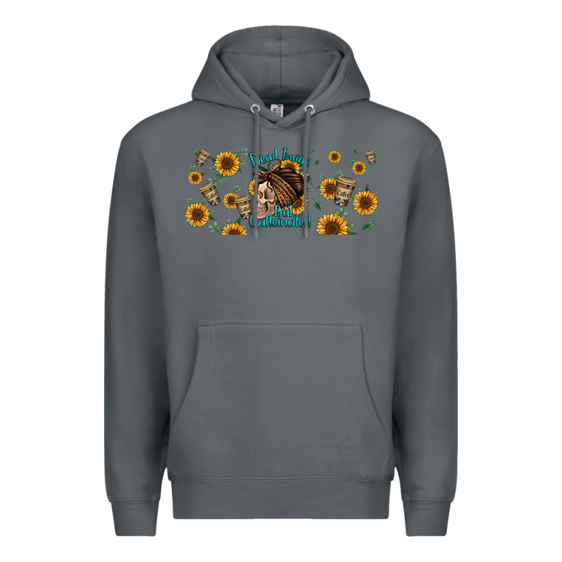 Dead Inside But Caffeinated Momlife Premium Hoodie by Jasminsmagicworld | Teevron