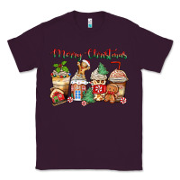 Plum merry christmas gingerbread coffee cups Classic Tee - Zillion Design Studio
