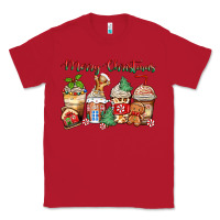 Red merry christmas gingerbread coffee cups Classic Tee - Zillion Design Studio