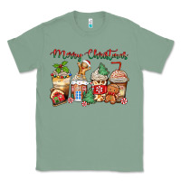 Sage merry christmas gingerbread coffee cups Classic Tee - Zillion Design Studio
