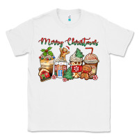 White merry christmas gingerbread coffee cups Classic Tee - Zillion Design Studio