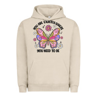 Pigment French Oak you are exactly where you need to be Urban Hoodie - MaliasSmallBusiness
