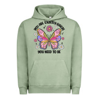 Pigment Oil Green you are exactly where you need to be Urban Hoodie - MaliasSmallBusiness