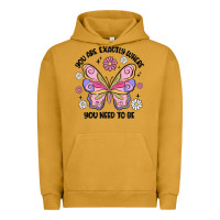 Pigment Peanut Butter you are exactly where you need to be Urban Hoodie - MaliasSmallBusiness