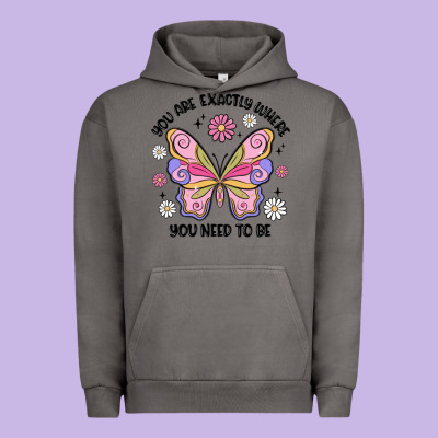 You Are Exactly Where You Need To Be Urban Hoodie Designed By Maliassmallbusiness