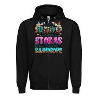 Black ive survived too many storms to be bothered by raindrops Zipper Hoodie - texasbilliewilder