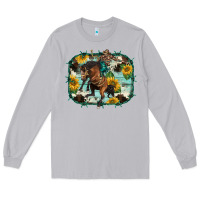 Moon Dust western rodeo horse cowhide sunflowers Long Sleeve Tee - BarkalooDesign