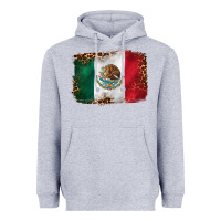 Heather Grey mexican and leopard flag Heavyweight Hoodie - CTS Tumbler Store