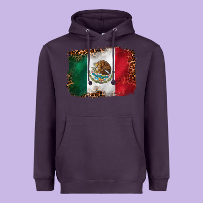 Mexican And Leopard Flag Heavyweight Hoodie Designed By Cts Tumbler Store