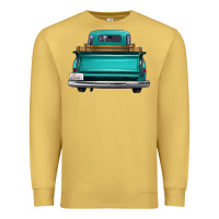 Antique Gold western truck back view Premium Sweatshirt - FaDigitalArtStudio