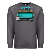 Charcoal Heather western truck back view Premium Sweatshirt - FaDigitalArtStudio
