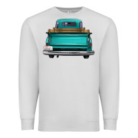 Dove Grey western truck back view Premium Sweatshirt - FaDigitalArtStudio