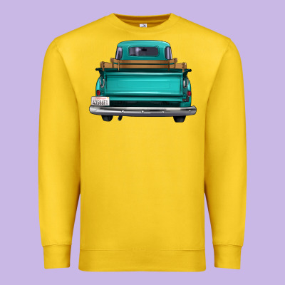 Western Truck Back View Premium Sweatshirt Designed By Fadigitalartstudio