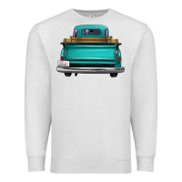 Oatmeal Heather western truck back view Premium Sweatshirt - FaDigitalArtStudio