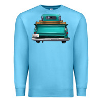 Ocean Blue western truck back view Premium Sweatshirt - FaDigitalArtStudio