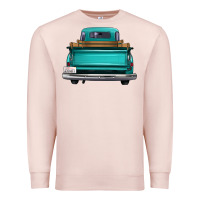 Pale Pink western truck back view Premium Sweatshirt - FaDigitalArtStudio