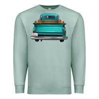 Seafoam western truck back view Premium Sweatshirt - FaDigitalArtStudio