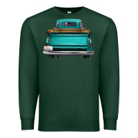 Sports Green western truck back view Premium Sweatshirt - FaDigitalArtStudio