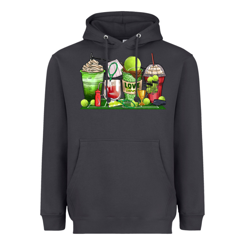 Tennis Coffee Cups Heavyweight Hoodie by Zillion Design Studio | Teevron