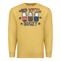 Antique Gold red white boozy Premium Sweatshirt - CowhideDigitalArt