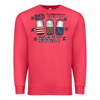 Cardinal red white boozy Premium Sweatshirt - CowhideDigitalArt