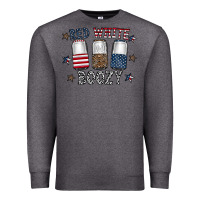 Charcoal Heather red white boozy Premium Sweatshirt - CowhideDigitalArt