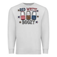 Dove Grey red white boozy Premium Sweatshirt - CowhideDigitalArt
