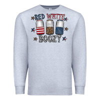 Heather Grey red white boozy Premium Sweatshirt - CowhideDigitalArt