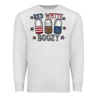 Oatmeal Heather red white boozy Premium Sweatshirt - CowhideDigitalArt